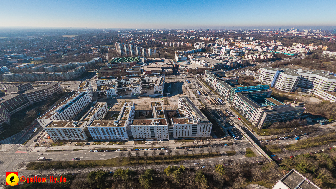 15.02.2023 - Luftbilder Perlach Plaza, Allianz, Wacker, Rentenversicherung, PEP